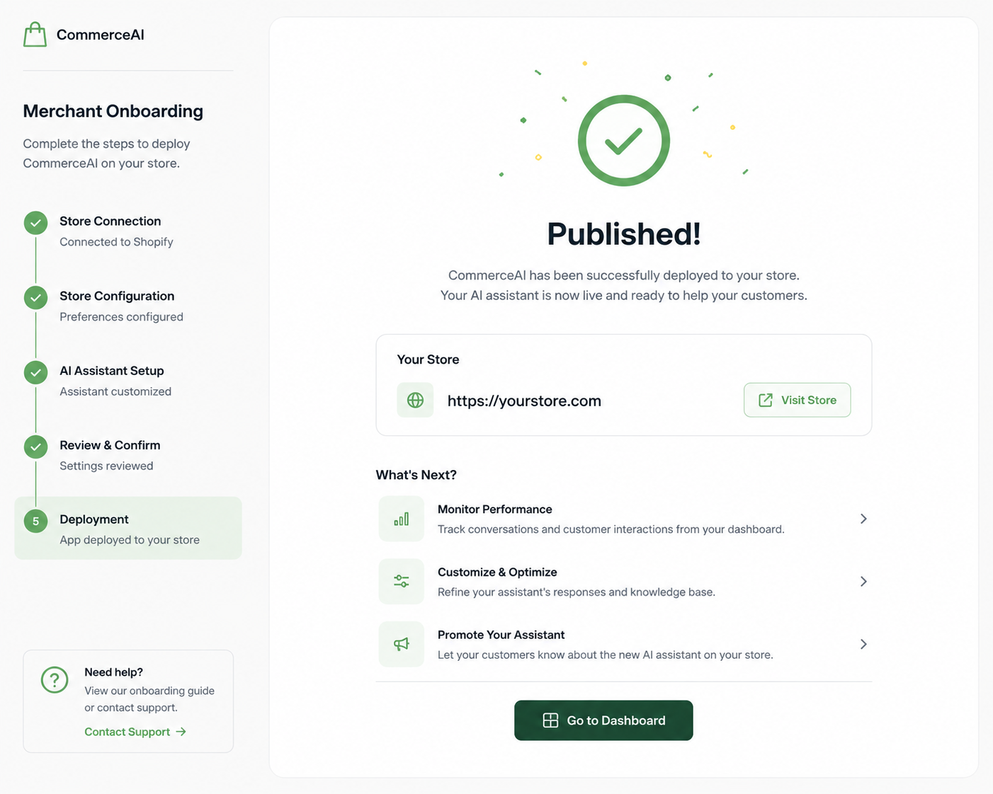 Launch a tenant store in minutes, not days